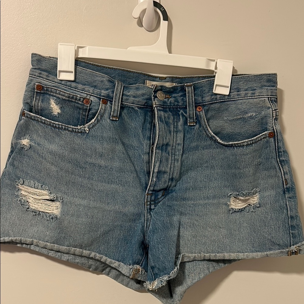Madewell Curvy Relaxed Denim Jean Shorts Size 27